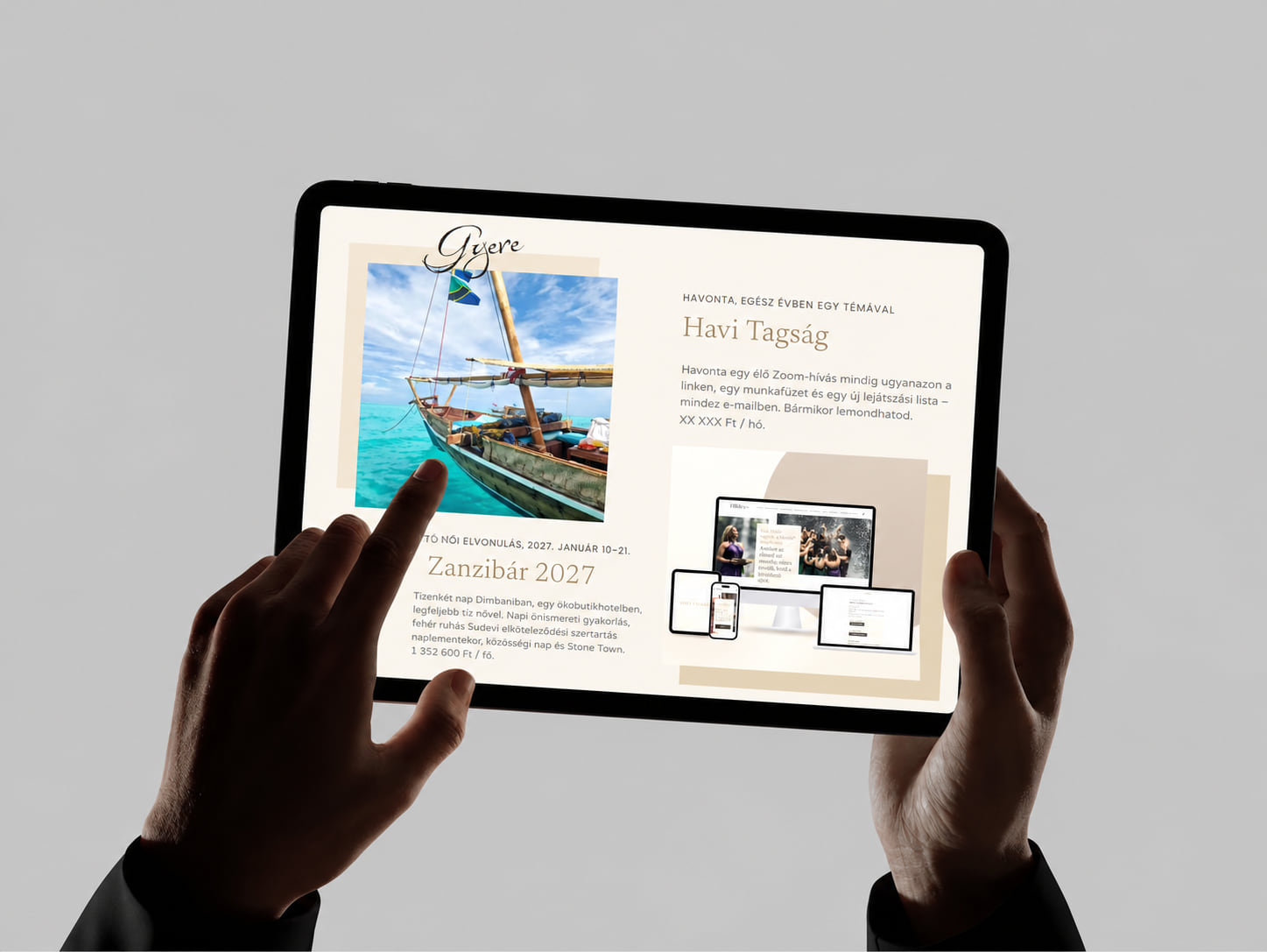 Hildee.eu — tablet mockup